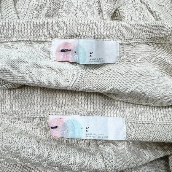 New Free People Anita Set Two Piece Sweater Set Knit Wide Leg Pants Crop Top - Picture 11 of 17